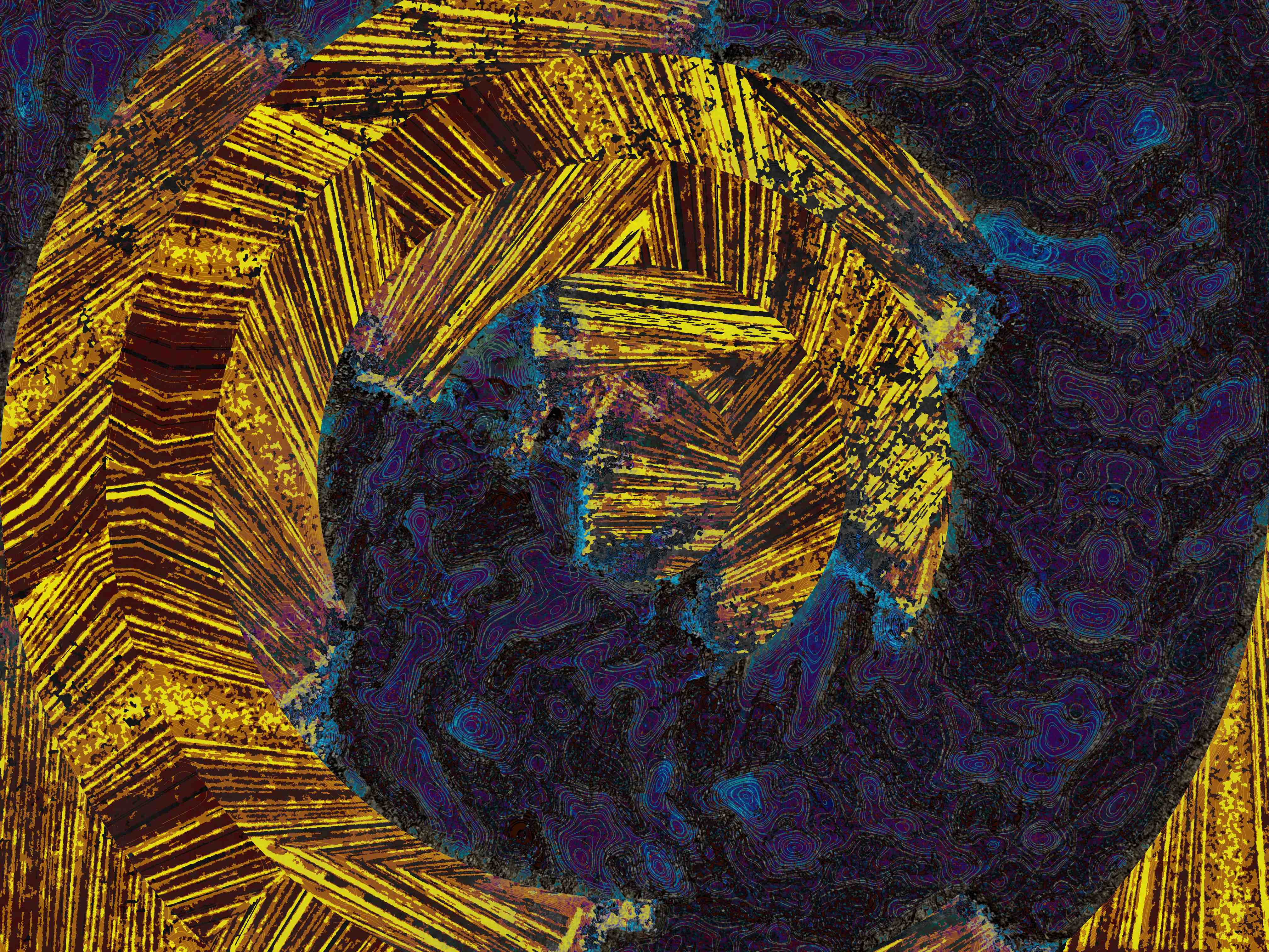 Snow and bark turned into a wave of stars and wheat (sort of)