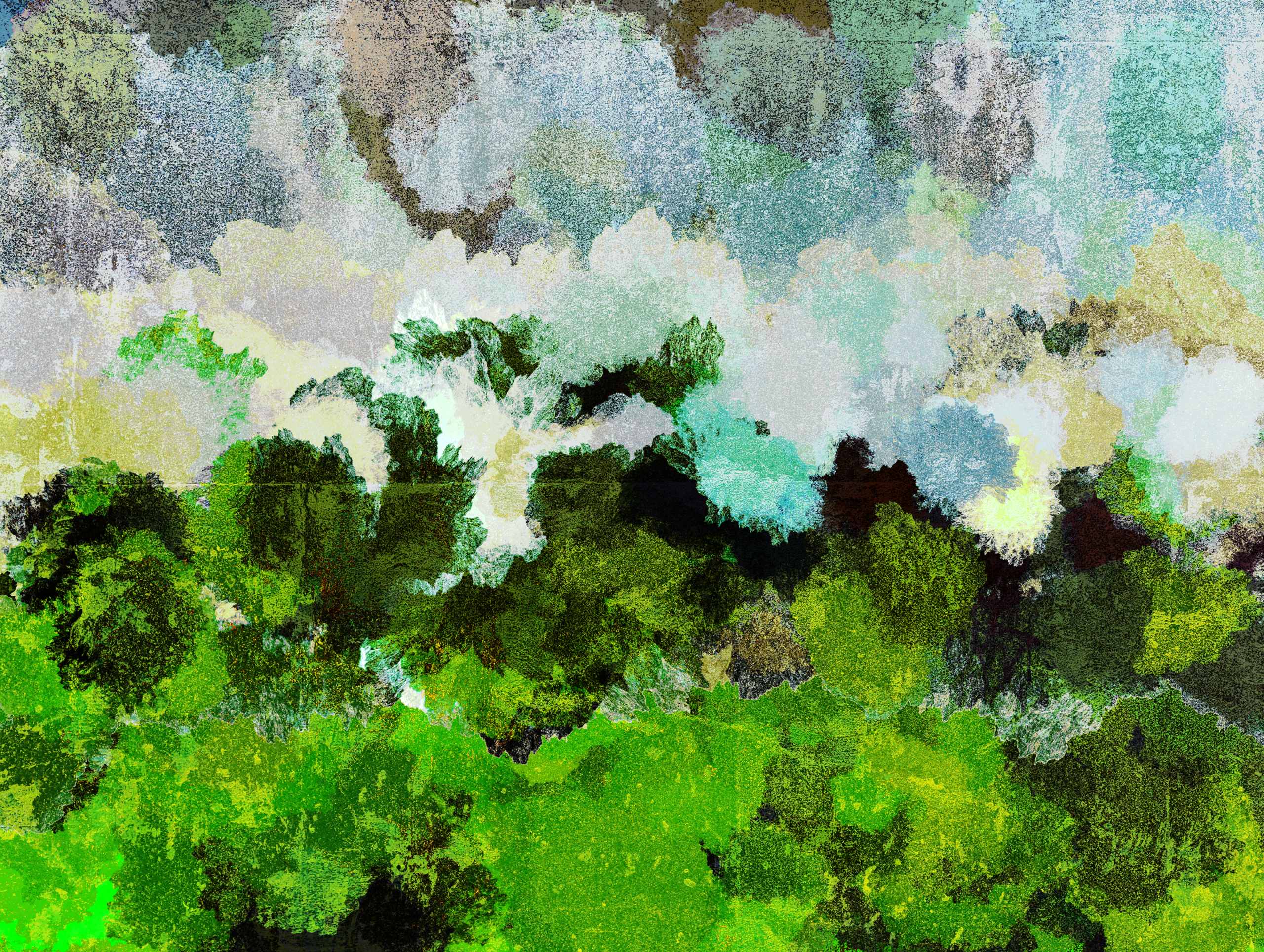 a photograph of flat concrete digitally painted to resemble a waterfall
