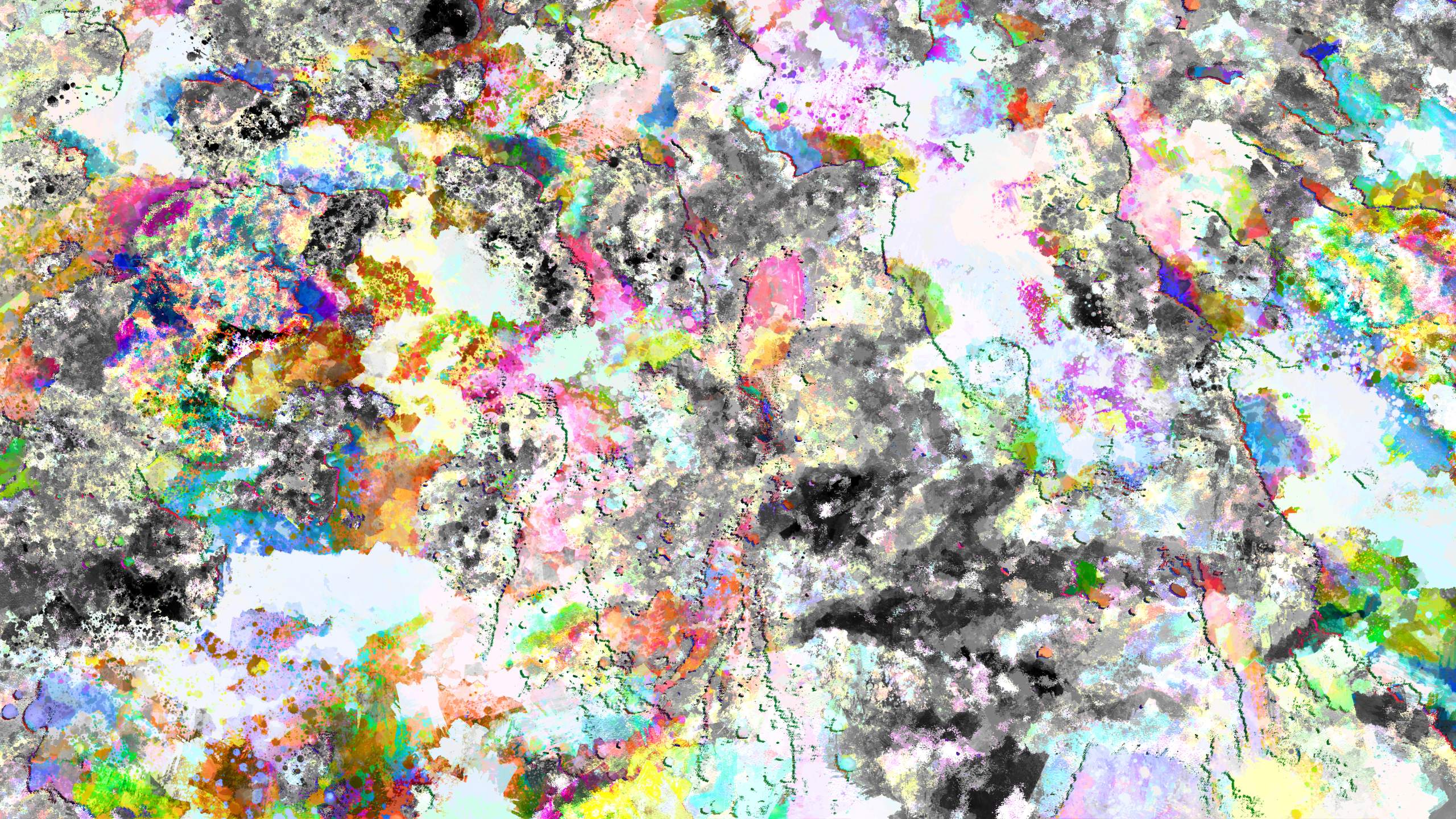 A digital abstract expressionist work made by painting brush strokes over a photograph of soap