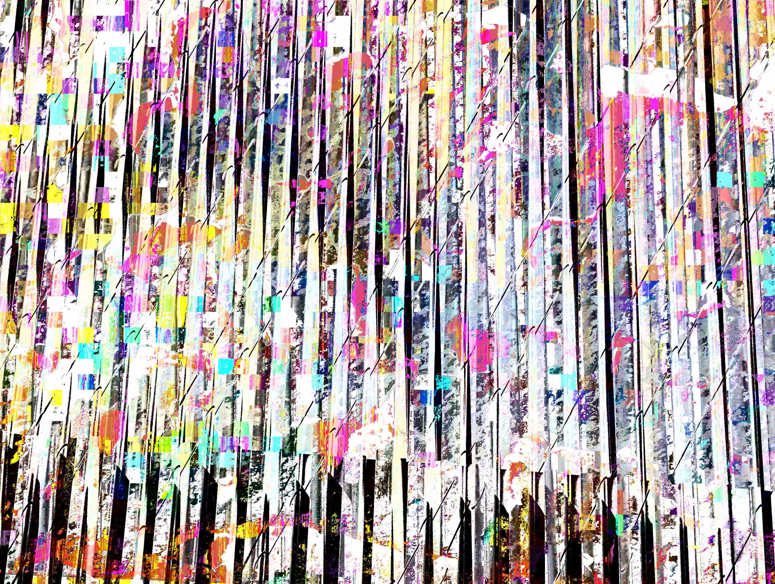 Three photos of different angles and zoom lengths of one collection of repeating lines (pretty cool, honestly)